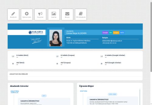 Arş.Gör.Dr. Emine Neşe ALDEMİR