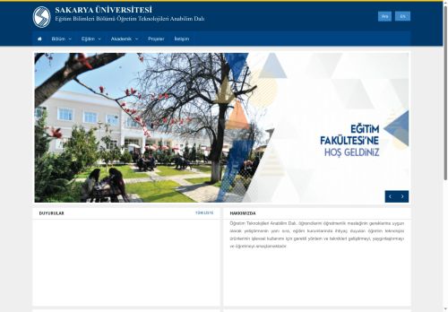 Sakarya Üniversitesi | Eğitim Bilimleri Bölümü Öğretim Teknolojileri Anabilim Dalı
