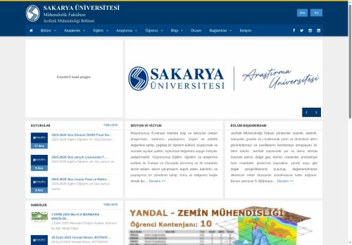 Sakarya Üniversitesi | JEOFİZİK MÜHENDİSLİĞİ