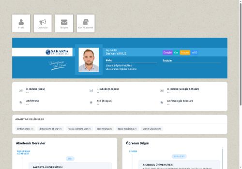 Arş.Gör.Dr. Serkan YAVUZ