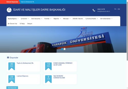 İDARİ VE MALİ İŞLER DAİRE BAŞKANLIĞI
