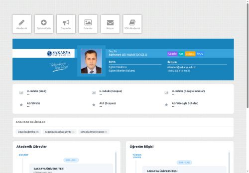 Doç.Dr. Mehmet Ali HAMEDOĞLU