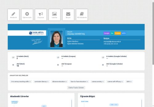 Doç.Dr. Zeynep DEMİRTAŞ