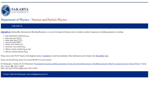 Nuclear and Particle