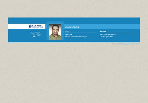 Sakarya Üniversitesi | Mustafa ŞAHİN
