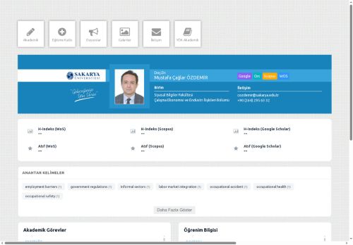 Doç.Dr. Mustafa Çağlar ÖZDEMİR