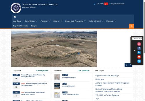 Anasayfa | Arkeoloji Bölümü