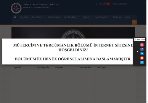 Anasayfa | Mütercim ve Tercümanlık Bölümü