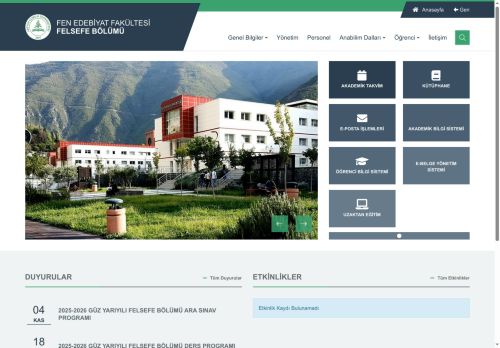 Felsefe Bölümü - Fen Edebiyat Fakültesi