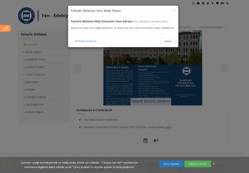 Felsefe Bölümü - Fen - Edebiyat Fakültesi - Marmara Üniversitesi