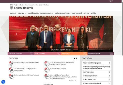 Felsefe Bölümü - Edebiyat Fakültesi - Muğla Sıtkı Koçman Üniversitesi