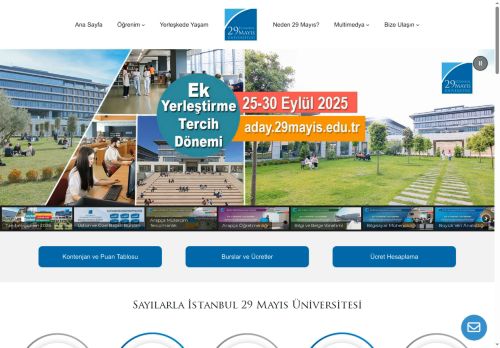 İstanbul 29 Mayıs Üniversitesi - Aday Öğrenci Sayfası - Aday öğrenciler için İstanbul 29 Mayıs Üniversitesi hakkında bilgilendirme sayfası