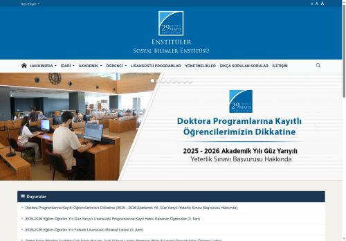 İstanbul 29 Mayıs Üniversitesi - Sosyal Bilimler Enstitüsü