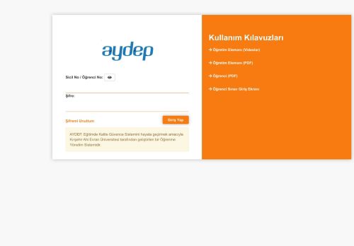 AYDEP - Ahi Yeterliliğe Dayalı Eğitim Portalı