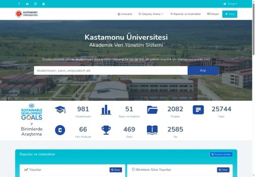 Prof. Dr. Yavuz UNAT - UNIS | Kastamonu Üniversitesi Akademik Veri Yönetim Sistemi