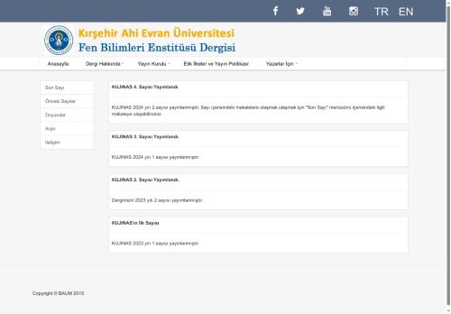 Fen Bilimleri Enstitüsü Dergisi