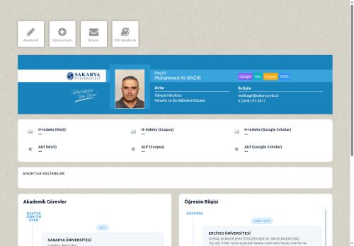 Doç.Dr. Muhammed Ali BAĞIR