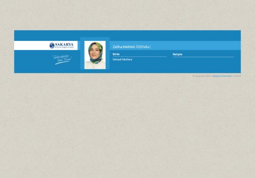 Sakarya Üniversitesi | Zeliha MAMAK ÖZOVALI