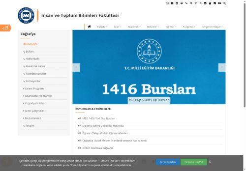 Coğrafya - İnsan ve Toplum Bilimleri Fakültesi - Marmara Üniversitesi