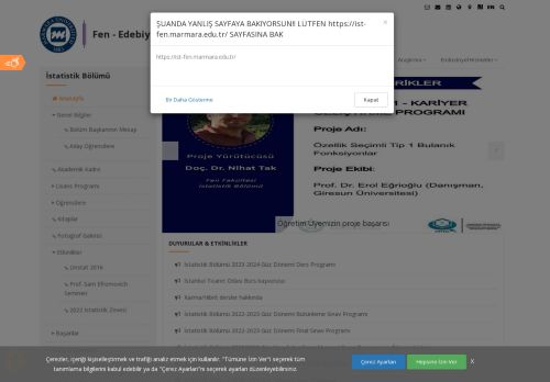 İstatistik Bölümü - Fen - Edebiyat Fakültesi - Marmara Üniversitesi