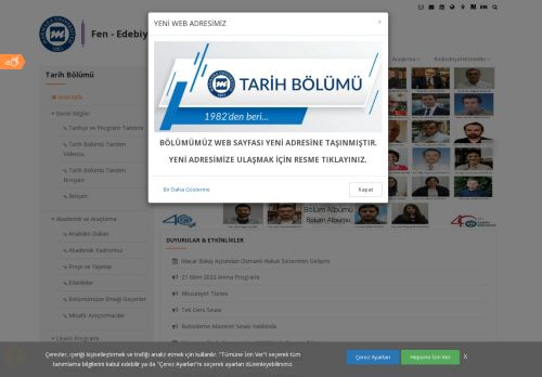Tarih Bölümü - Fen - Edebiyat Fakültesi - Marmara Üniversitesi