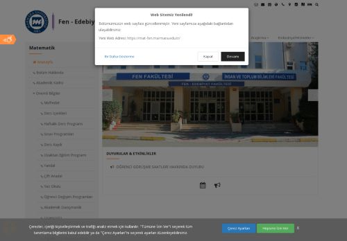Matematik - Fen - Edebiyat Fakültesi - Marmara Üniversitesi