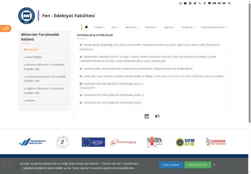 Mütercim-Tercümanlık Bölümü - Fen - Edebiyat Fakültesi - Marmara Üniversitesi