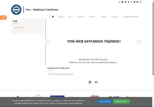Hizmetlerimiz | Fizik | Fen - Edebiyat Fakültesi | Marmara Üniversitesi