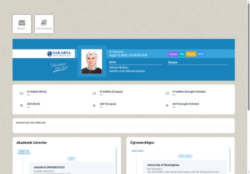 Dr.Öğr.Üyesi Ayşe ELMALI KARAKAYA