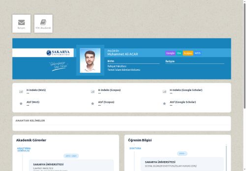 Arş.Gör.Dr. Muhammet Ali ACAR