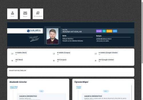 Arş.Gör. Abdullah Arif ADALAR