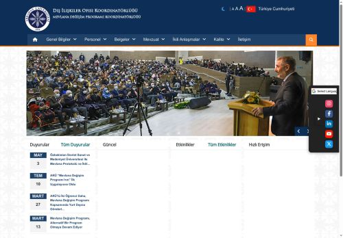 Anasayfa | MEVLANA DEĞİŞİM PROGRAMI KOORDİNATÖRLÜĞÜ