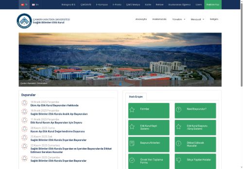 Sağlık Bilimleri Etik Kurul - Çankırı Karatekin Üniversitesi