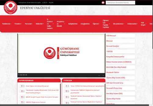 Gümüşhane Üniversitesi - EDEBİYAT FAKÜLTESİ