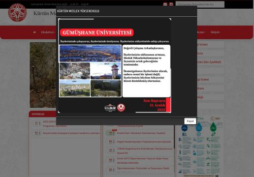 Gümüşhane Üniversitesi - Kürtün Meslek Yüksekokulu