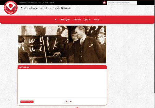 Gümüşhane Üniversitesi - Atatürk İlkeleri ve İnkılap Tarihi Bölümü