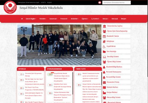 Gümüşhane Üniversitesi - Sosyal Bilimler Meslek Yüksekokulu
