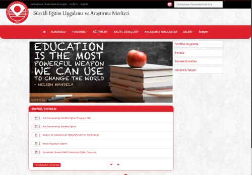 Gümüşhane Üniversitesi - Sürekli Eğitim Uygulama ve Araştırma Merkezi