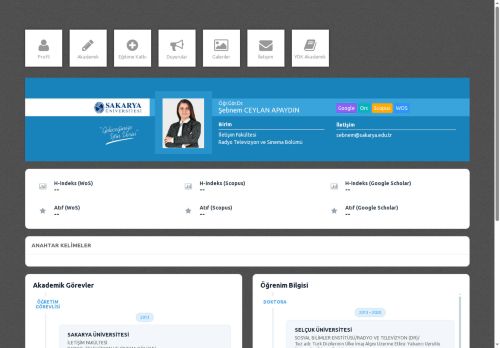 Öğr.Gör.Dr. Şebnem CEYLAN APAYDIN