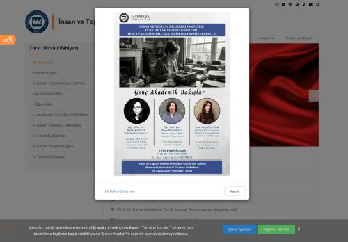 Türk Dili ve Edebiyatı - İnsan ve Toplum Bilimleri Fakültesi - Marmara Üniversitesi