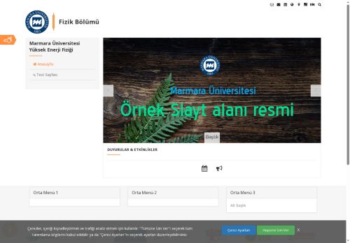 Marmara Üniversitesi Yüksek Enerji Fiziği - Fizik Bölümü - Marmara Üniversitesi