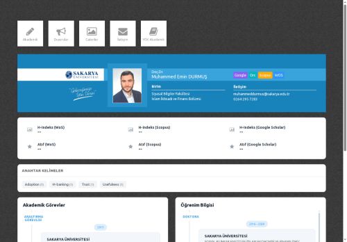 Doç.Dr. Muhammed Emin DURMUŞ