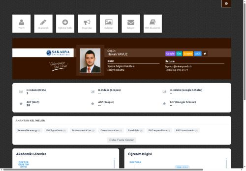 Doç.Dr. Hakan YAVUZ