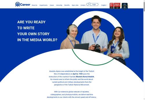 Anadolu Ajansı Kariyer Sayfası | Değişen Dünyanın Habercisi