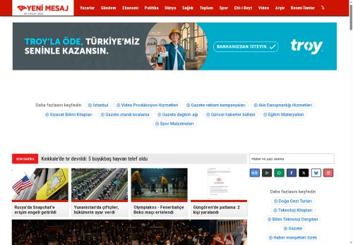 Yeni Mesaj Internet Sitesi