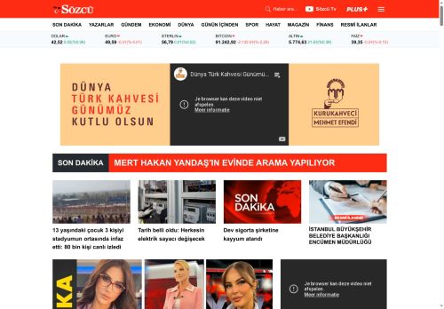 Sözcü Gazetesi - Haberler, son dakika haberleri, güncel haber, köşe yazıları