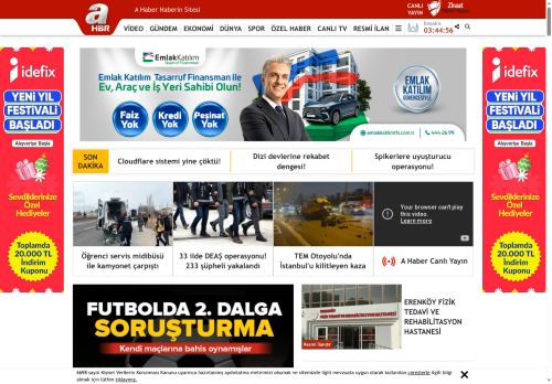 A Haber - Haberler, Son Dakika Haberleri, A Haber Canlı Yayın