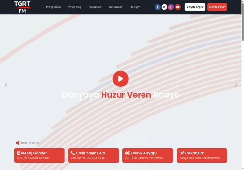 TGRT FM - Dünyaya Huzur Veren Radyo
