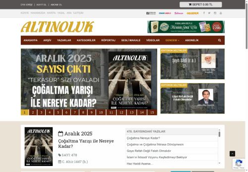 Altınoluk Dergisi - Resmi Web Sitesi