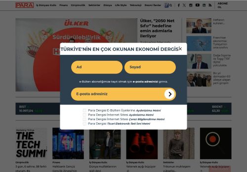 Türkiye’nin en çok okunan haftalık ekonomi dergisi - Para Dergi